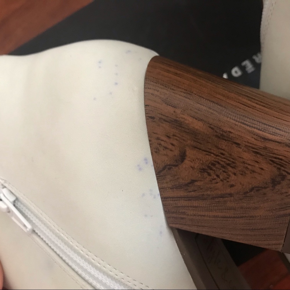 New White Booties With Stack Heel - image 4